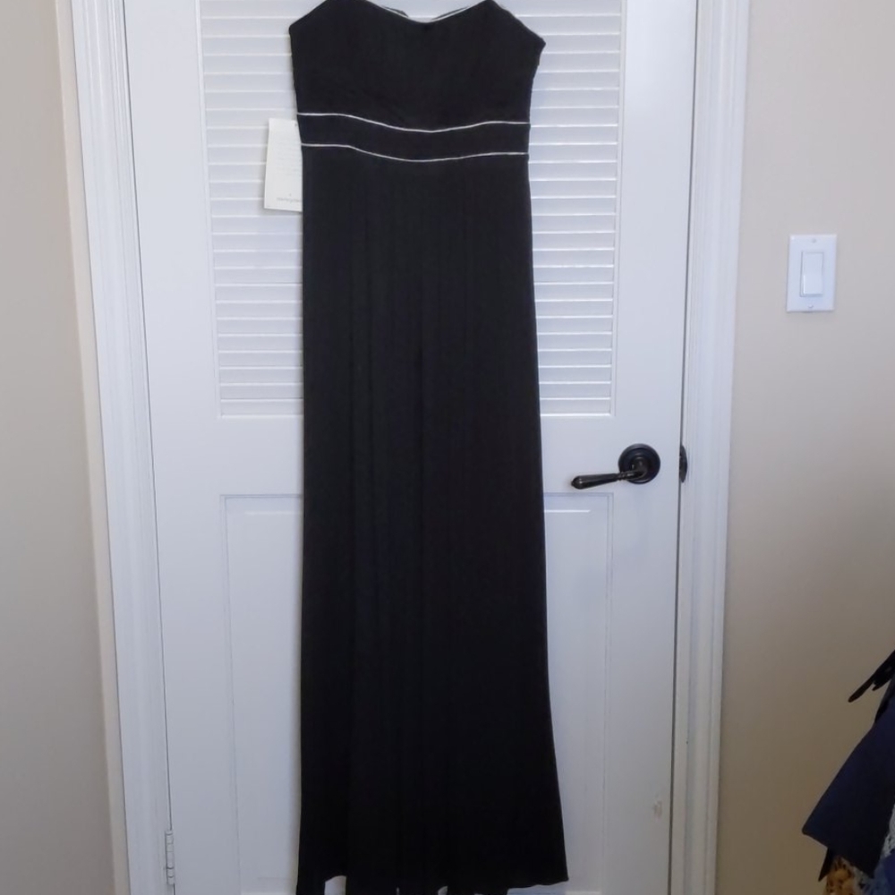 BNWT BCBGMaxAzaria Evening Gown Black Silver
